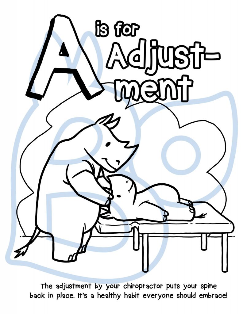 Simple Chiropractic Coloring Pages for Kindergarten